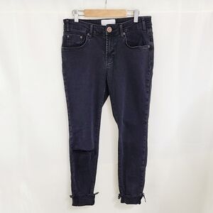 One Teaspoon high waist Freebirds II jeans washed black size 27